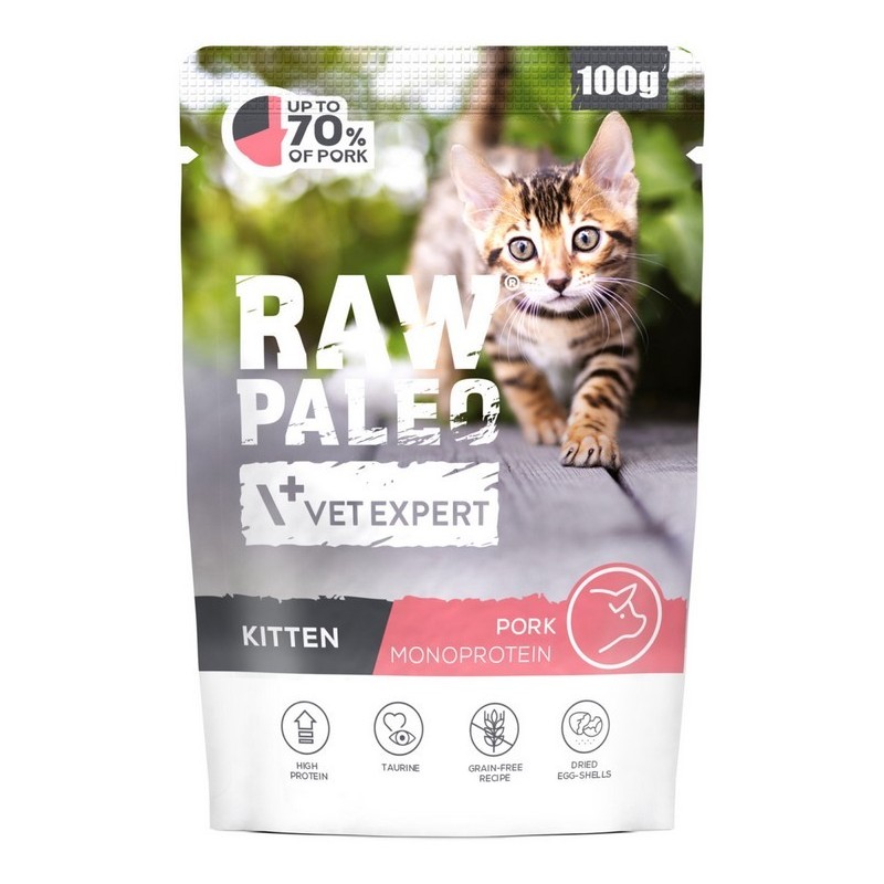 RAW PALEO Kitten Cat Pork 100g