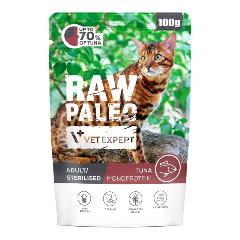 RAW PALEO Adult Sterilised Cat Tuna 100g