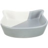 TRIXIE Miska ceramiczna dla kota w kształcie głowy kota 0,2l/13 cm - szara/biała