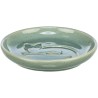 TRIXIE Miska ceramiczna dla kota z wytłoczonym kotem 0,15l/14,5 cm - niebieska
