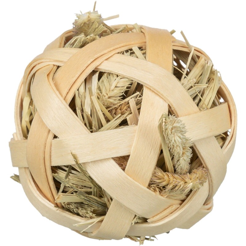 TRIXIE Piłka bambusowa z sianem dla gryzoni 5 cm