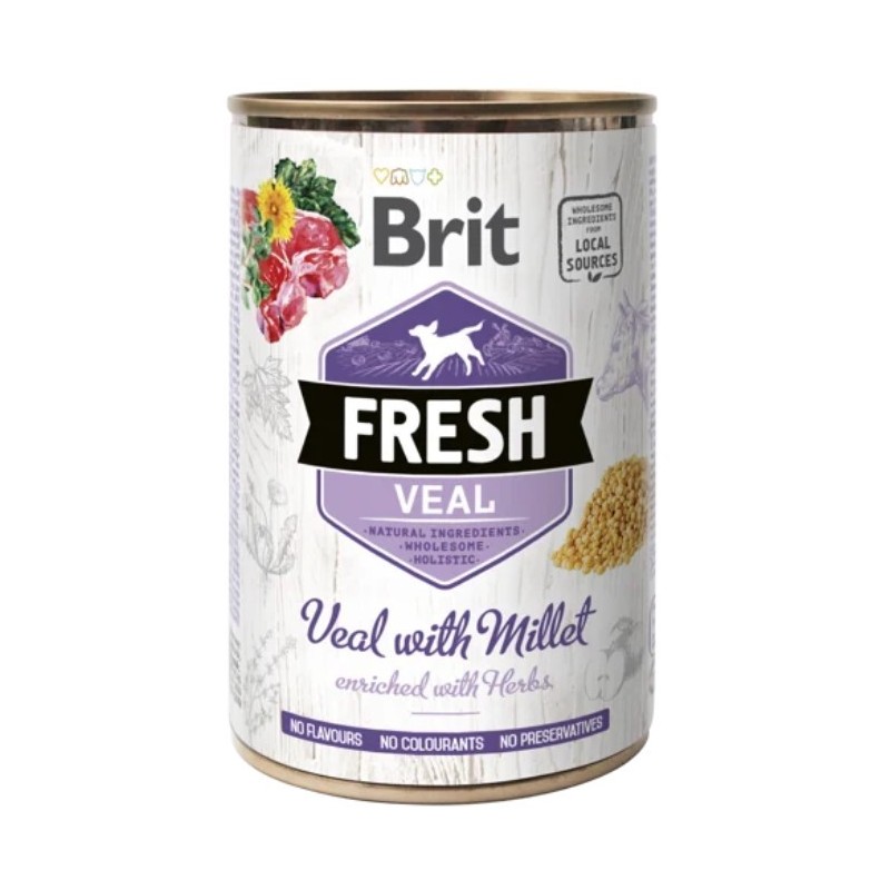 BRIT FRESH Veal and Millet 400g