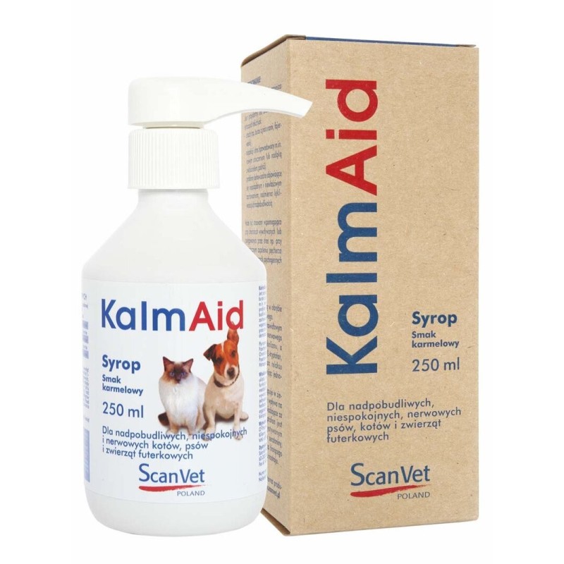 SCANVET KalmAid - dla niespokojnych i nerwowych kotów i psów 250ml