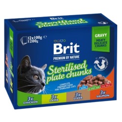 BRIT Pouches Cat Sterilised Plate (12x 100g)