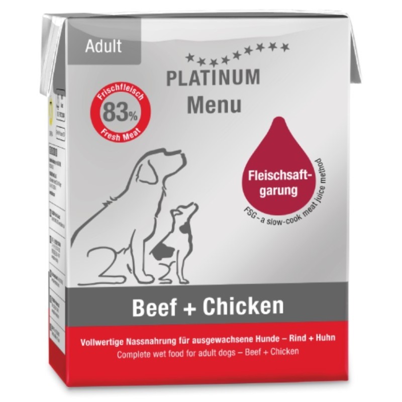 PLATINUM Menu Adult Beef-Chicken 375g