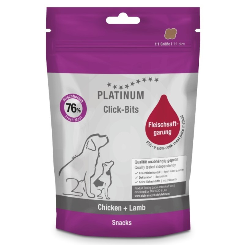 PLATINUM Click-Bits Chicken-Lamb 150g PROMO Krótki termin