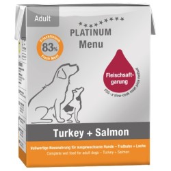 PLATINUM Menu Adult Turkey and Salmon 375g