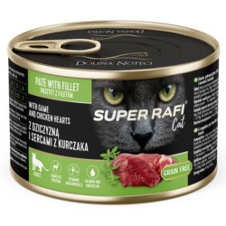 DOLINA NOTECI SUPER RAFI dla kota z dziczyzną i sercami kurczaka 185g