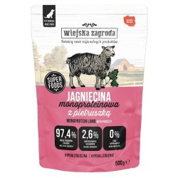 WIEJSKA ZAGRODA PIES Monobiałkowa Jagnięcina 500g (saszetka)