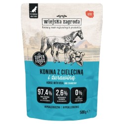 WIEJSKA ZAGRODA PIES Konina z cielęciną 500g (saszetka)