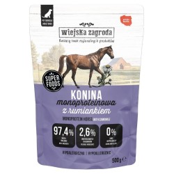 WIEJSKA ZAGRODA PIES Monobiałkowa Konina 500g (saszetka)