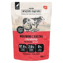 WIEJSKA ZAGRODA PIES Wołowina z kaczką 500g (saszetka)