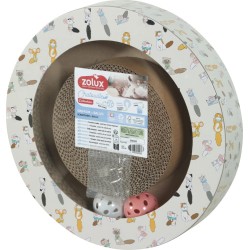 ZOLUX Drapka dla kota CHATOUILLE okrągła z piłkami i kocimiętką 30 x 30 x 5 cm