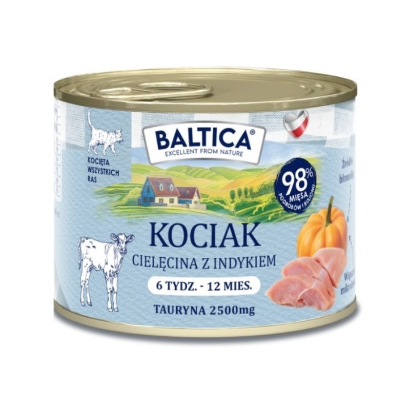BALTICA PRZYSMAKI REGIONÓW Kociak cielęcina z indykiem 185g