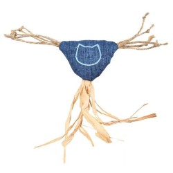 BARRY KING Zabawka dla kota ze sznurkami 14,5 x 5,5 cm - niebieska