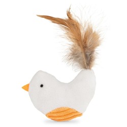 Barry King Zabawka dla kota Ptak pluszowy z piórkiem 8,5 cm