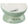 TRIXIE Miska podwyższona z ceramiki dla kota 0.15 l/13 cm - szałwiowa/biała