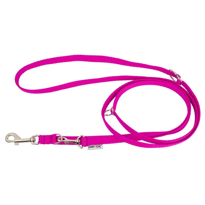 BARRY KING Classic smycz regulowana dla psa - różowa XS
