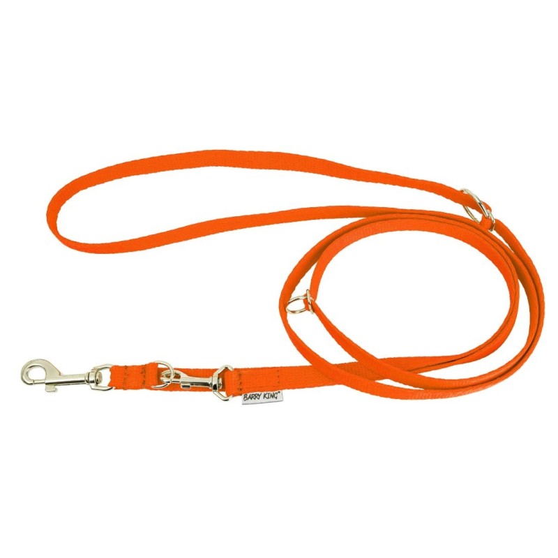 BARRY KING Classic smycz regulowana dla psa - pomarańczowa M-L