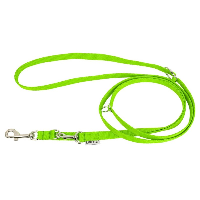 BARRY KING Classic smycz regulowana dla psa - limonka L-XL