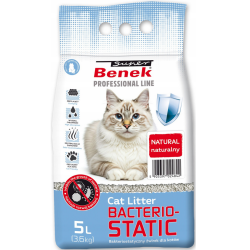 SUPER BENEK Bakteriostatyczny żwirek bentonitowy dla kota 5L