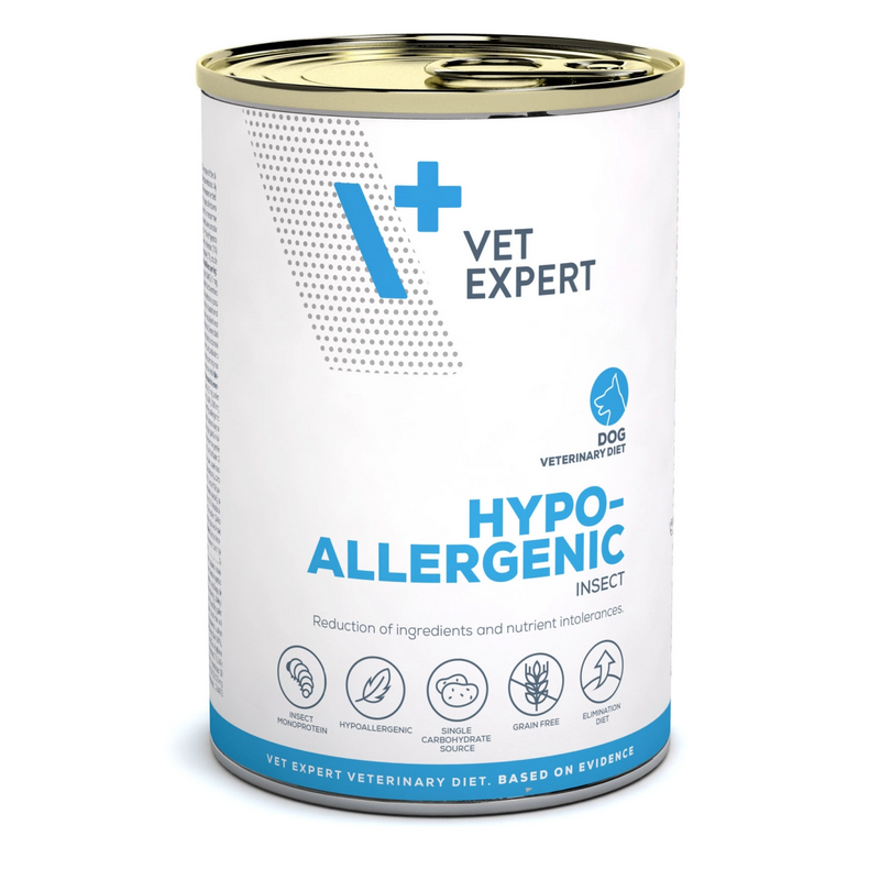 VETEXPERT 4T Vet. Diet Dog Hypoallergenic Insect (puszka) 400g (puszka)