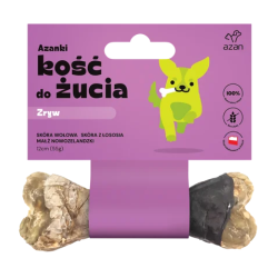 AZANKI Kość do żucia - Zryw z małżami nowozelandzkimi, MSM i chondroprotektorami S/M 12cm