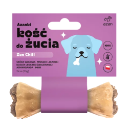 AZANKI Kość do żucia - Zen Chill dla odprężenia z mniszkiem, walerianą i ashwagandą S/M 12cm