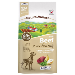 BALTICA Natural and Balance - z Wołowiną dla dużych i średnich psów 3 kg