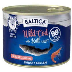BALTICA EXCELLENT Kot dorosły Wild Cod with Krill Light - Dorsz z Krylem 185g