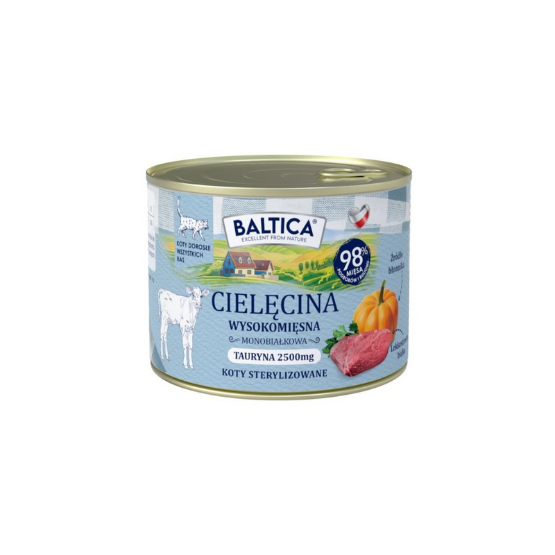 BALTICA PRZYSMAKI REGIONÓW Kot dorosły Cielęcina 185g