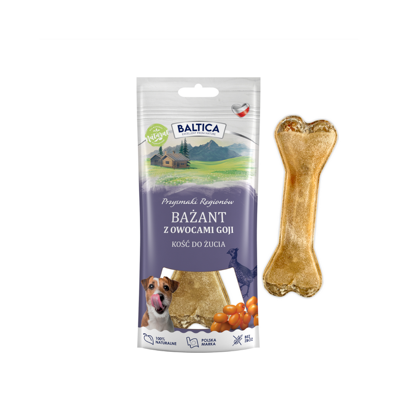 BALTICA PRZYSMAKI REGIONÓW Kości do żucia bażant z jagodami goji 1 szt.