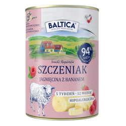 BALTICA SMAKI REGIONÓW Szczeniak Jagnięcina z bananem (puszka) 400g