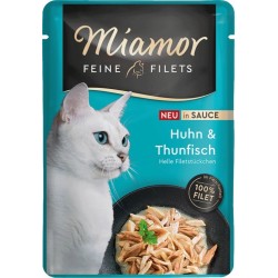 MIAMOR Feine Filets w sosie saszetka - kurczak i tuńczyk 100g