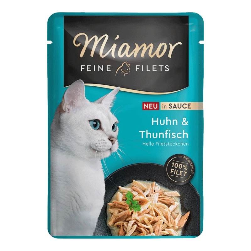 MIAMOR Feine Filets w sosie saszetka - kurczak i tuńczyk 100g