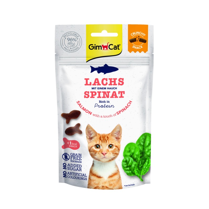 GIMCAT Crunchy Snack Łosoś i Szpinak 50g