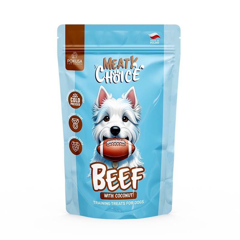POKUSA Meaty Choice - Training treats Beef with Coconut 200g