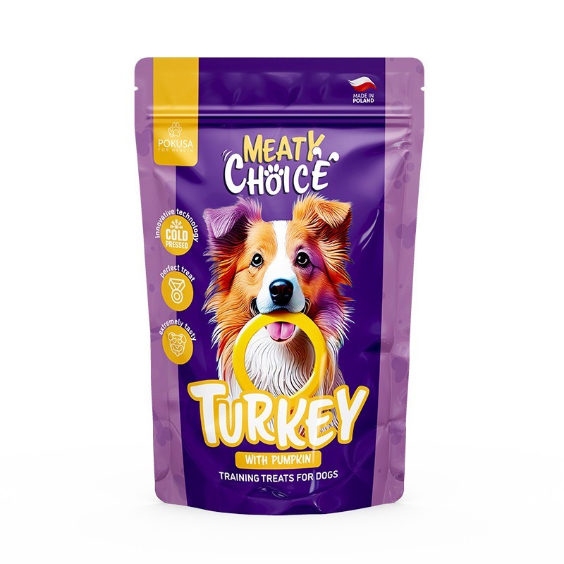 POKUSA Meaty Choice - Training treats Turkey with Pumpkin 200g