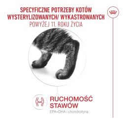ROYAL CANIN Ageing Sterilised 11+ karma sucha dla kotów dojrzałych po 11 roku życia, sterylizowanych 400g