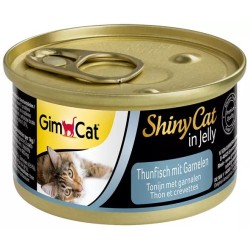 GIMCAT ShinyCat Tuńczyk z krewetkami w galaretce 70g