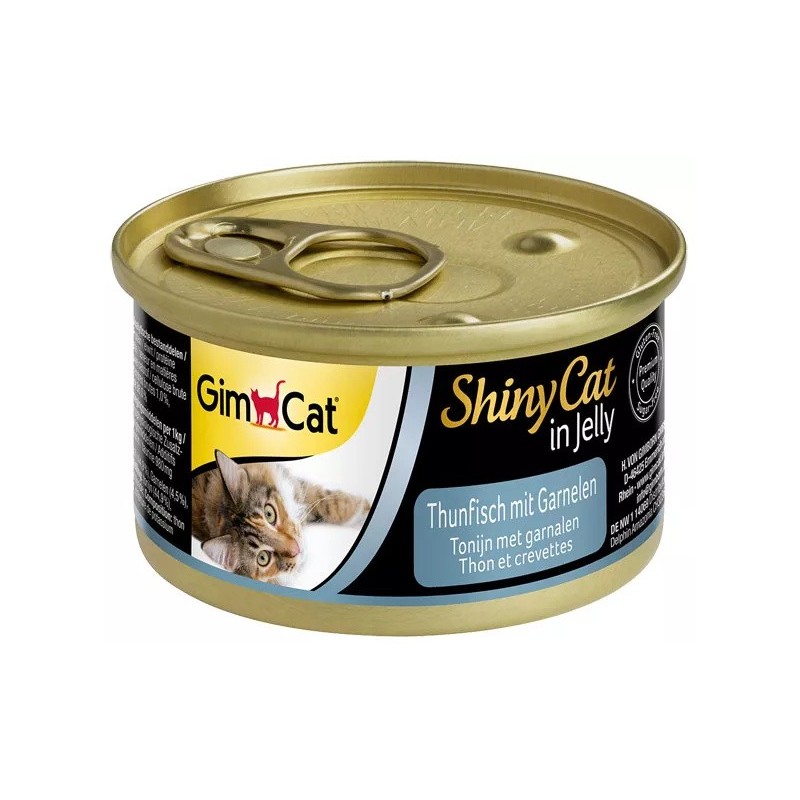 GIMCAT ShinyCat Tuńczyk z krewetkami w galaretce 70g