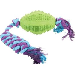 ZOLUX Piłka kauczukowa do rugby ze sznurem 11 cm