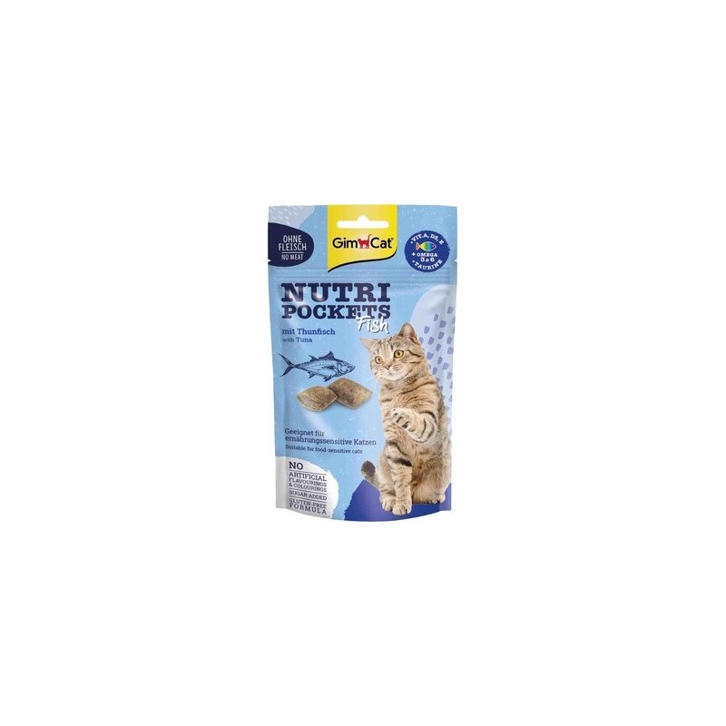 GIMCAT Nutri Pockets Fish z Tuńczykiem 60g