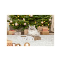 TRIXIE Xmas Drapak kartonowy dla kota biało/złoty 43,5 x 8 x 20 cm