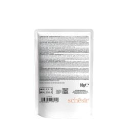 SCHESIR karma mokra dla kotów tuńczyk z łososiem w galarecie 85g (saszetka)