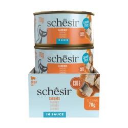 SCHESIR Cat Can Grill karma mokra dla kota sardynki w sosie 70g (puszka)