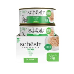 SCHESIR Complements karma mokra dla kotów kurczak w galarecie 70g (puszka)