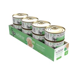 SCHESIR Complements karma mokra dla kotów kurczak z okoniem morskim w galarecie 70g (puszka)
