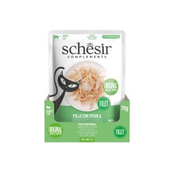 SCHESIR Complements karma mokra dla kotów kurczak z okoniem morskim w galarecie 70g (saszetka)