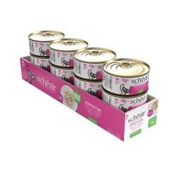 SCHESIR Complements karma mokra dla kotów kurczak z szynką w galarecie 70g (puszka)